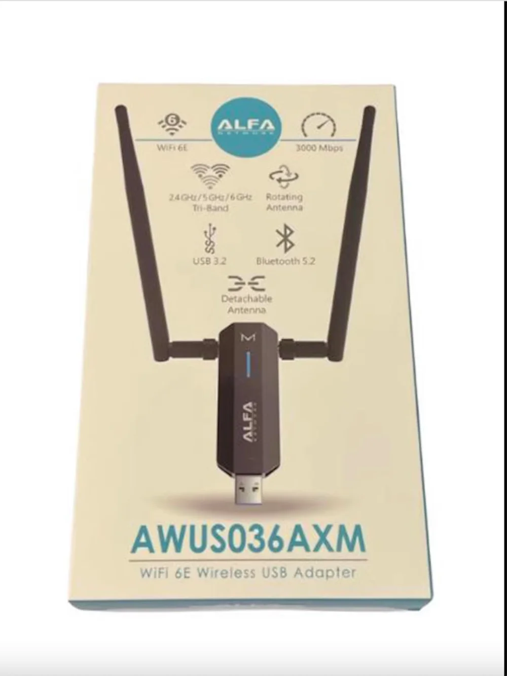 Made in Taiwan ALFA AWUS036AXM WIFI 6e MT7921AUN wireless +Bluetooth combo card