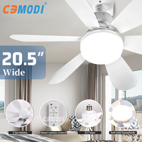 40W LED Ceiling Fan Light with Remote Control for Dimming, E27 Bulb Base, 85-265V Wide Voltage, for Living Room Office Household