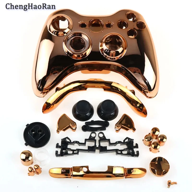 1 conjunto de acessórios completos para xbox 360, capa de controle sem fio para gamepad com kits de botões, amortecedor analógico