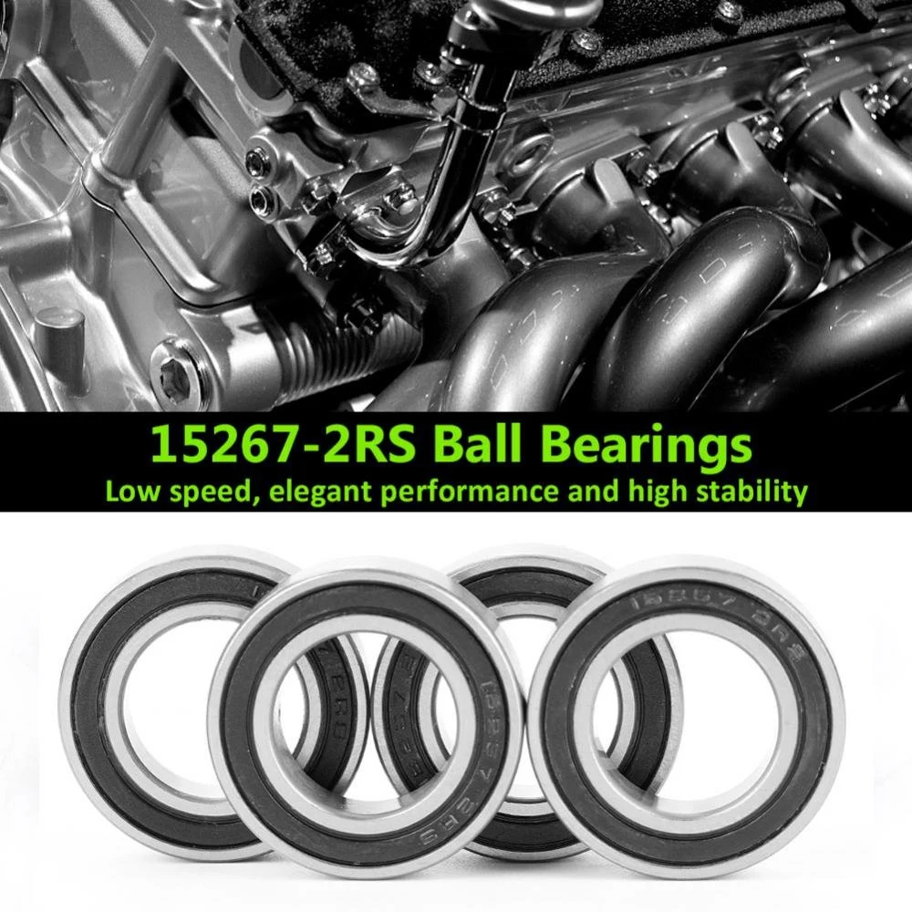 10ชิ้นยาง15267-2RS ตลับลูกปืนร่องลึกปิดผนึก15X26X7mm ลูกปืนเม็ดกลมด้านล่างของจักรยาน