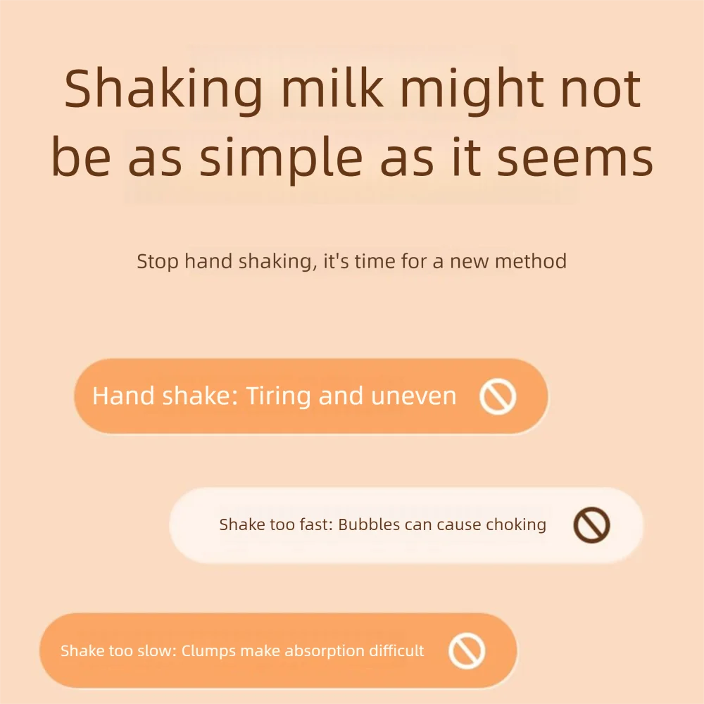 خلاط حليب الأطفال الكهربائي القابل للتعديل بدون كتل خلاط مسحوق كهربائي منخفض الضوضاء 3 أوضاع سهلة الاستخدام آلة إعداد الحليب #4