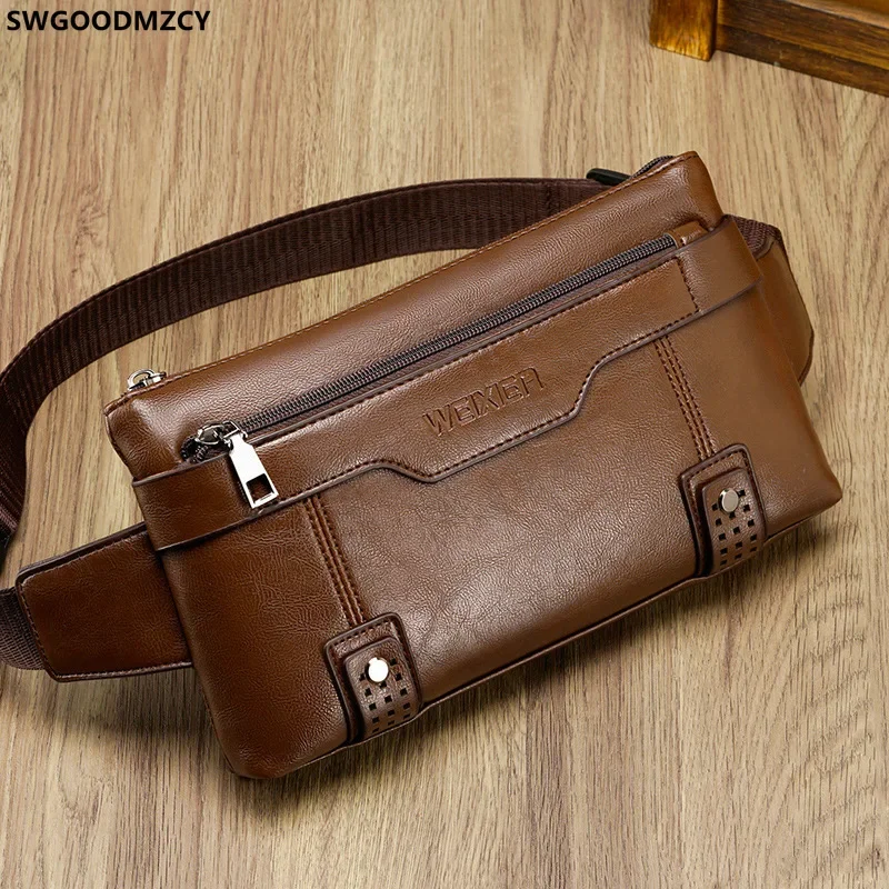 Waist Bag Luxury Brand Fanny Pack Men Leather Pouch Waist Packs Sholder Bag Waist Pouch for Men Cross Body Bag Men сумка мужская