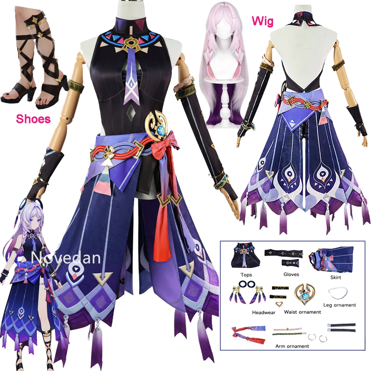 Citlali Cosplay Genshin GenshinImpact Impact Citlali Cosplay Costume Wig Shoes Anime Carnival Comic Con Party Costume Outfit