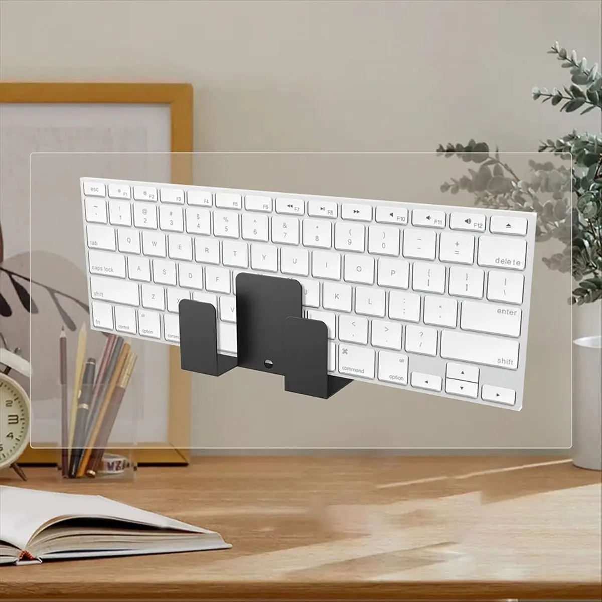 

*ABDH Универсальная настенная подставка для ноутбука — двухслойная конструкция, универсальный держатель и органайзер для полки