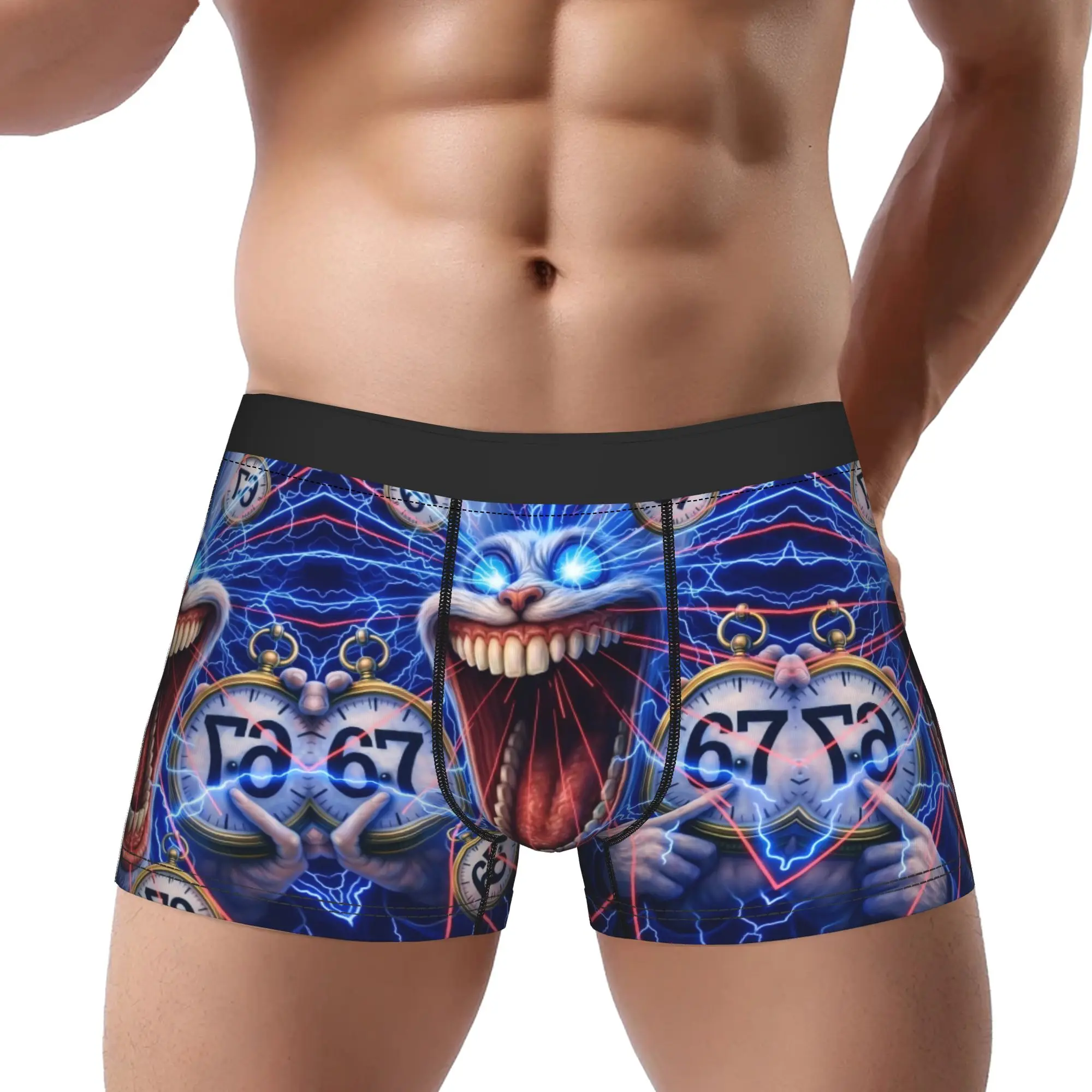

Мужские трусы-боксеры с принтом, шорты, нижнее белье для мужчин, модель 67