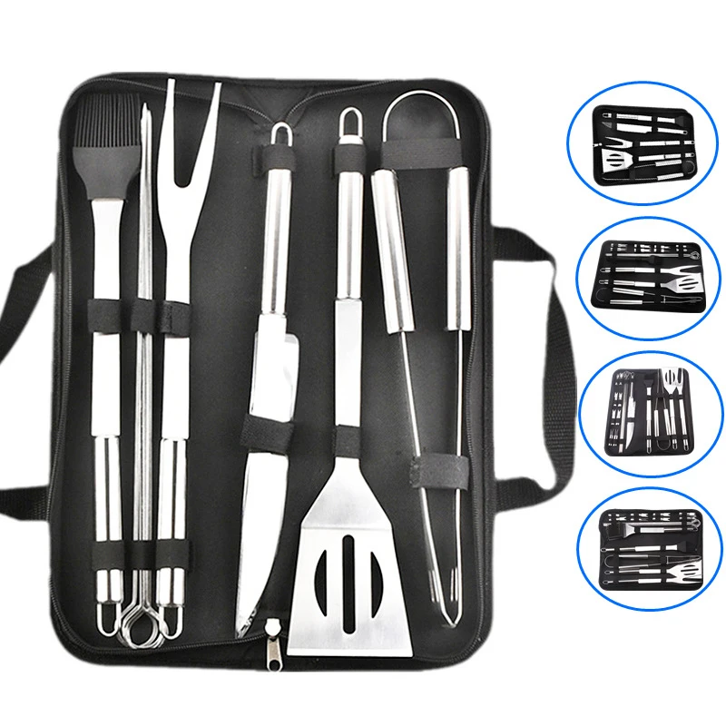 

Stainless Steel BBQTools Set Grilling Utensil Camping High Temperature Resistance Practical Outdoor Cooking Tool Set For BBQ