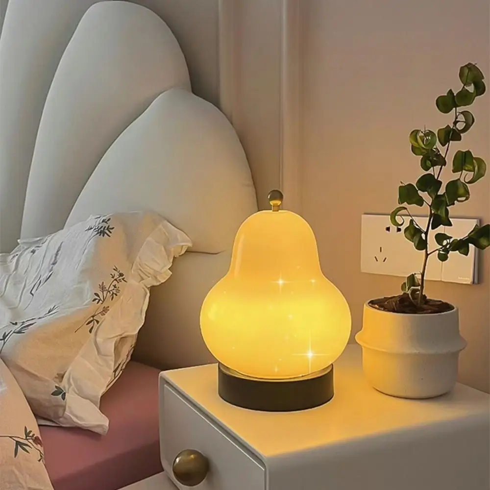 

Creative Pear LED Night Light Gift Cute Touch Bedside Lamp Stepless Dimmable Pear Shaped Pear Table Lamp Outdoor Lighting