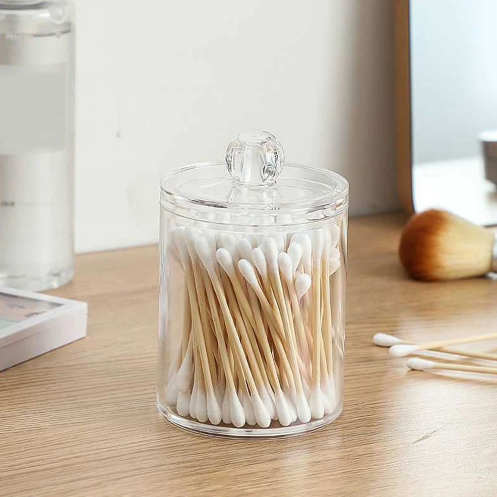 

Cotton Ball Storage Box Clear Dispenser Holder Bathroom Accessories Sealing Lid Organize Swabs Tampons Home Decor Tidy Container