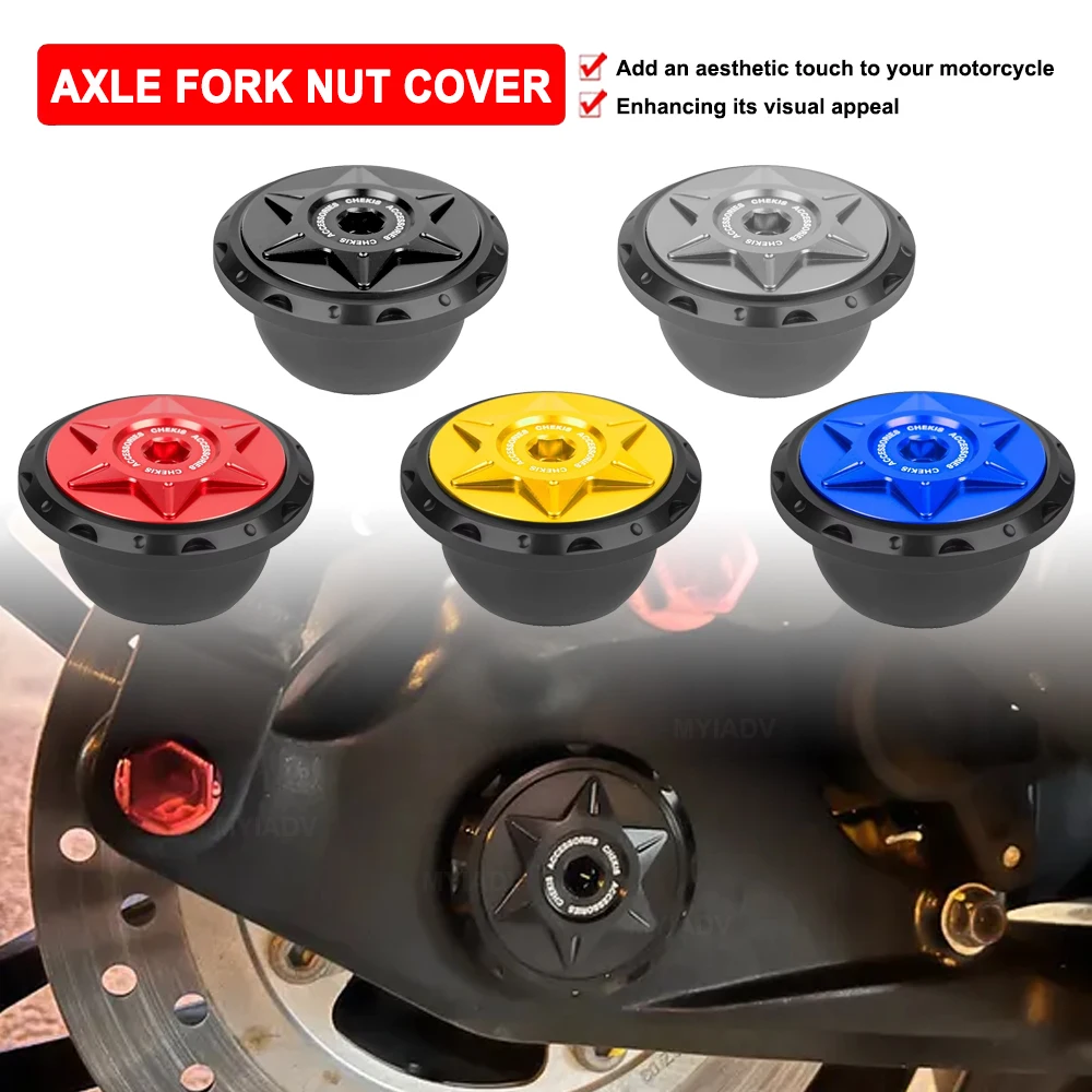

For Honda Forza350 Forza300 ADV350 NSS350 Motorcycle Rear Axle Fork Nut Cover Wheel Axle Slider Screw Decorative Cap Accessories