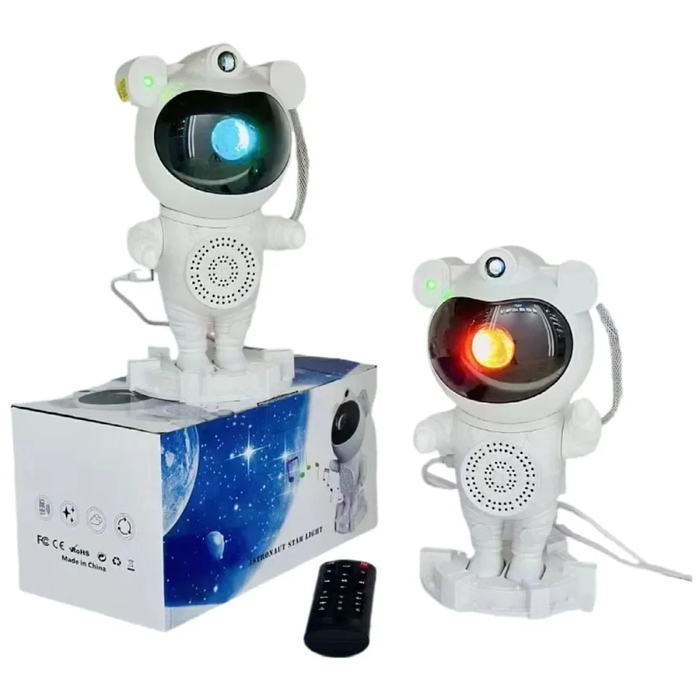 Remote Control Creative Northern Lights Star Spaceman Night Light Ambience Light Bluetooth Speaker Astronaut Nebula Projector