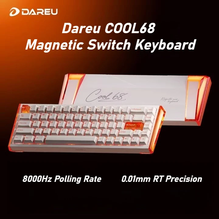 

Dareu COOL68 Magnetic Switch Keyboard 68key Wired 8K RT0.01MM RGB Gasket 65% Layout E-sports Gaming Keyboards Gamer Accessories