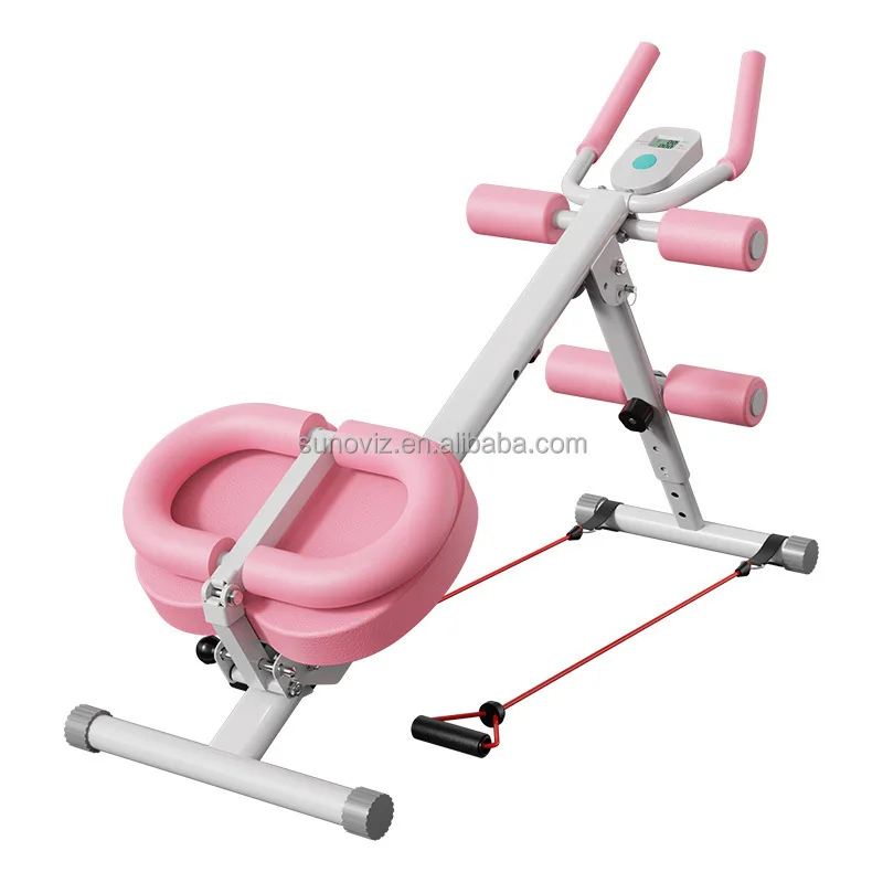 Foldable Ab Roller Machine With Adjustable Steel Frame Waist Shaping&Core Strength Trainer For, Effective Belly Slimming Workout