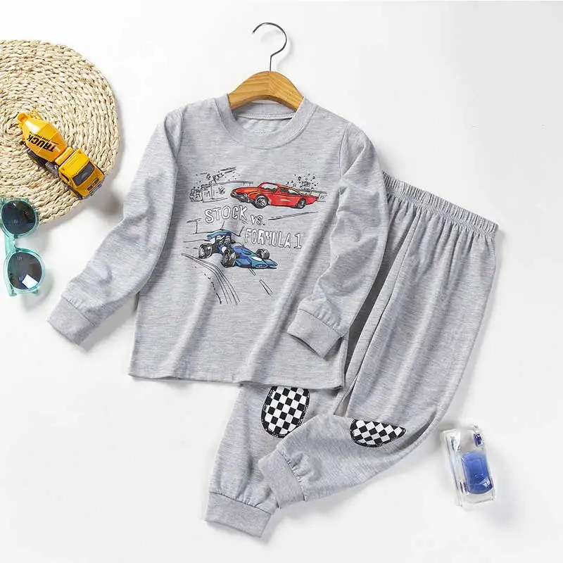 Children Clothes Air Conditioning Clothing Spring/Summer Loungewear Kids T-shirt Long Sleeve Top trousers set Pajamas Homewear