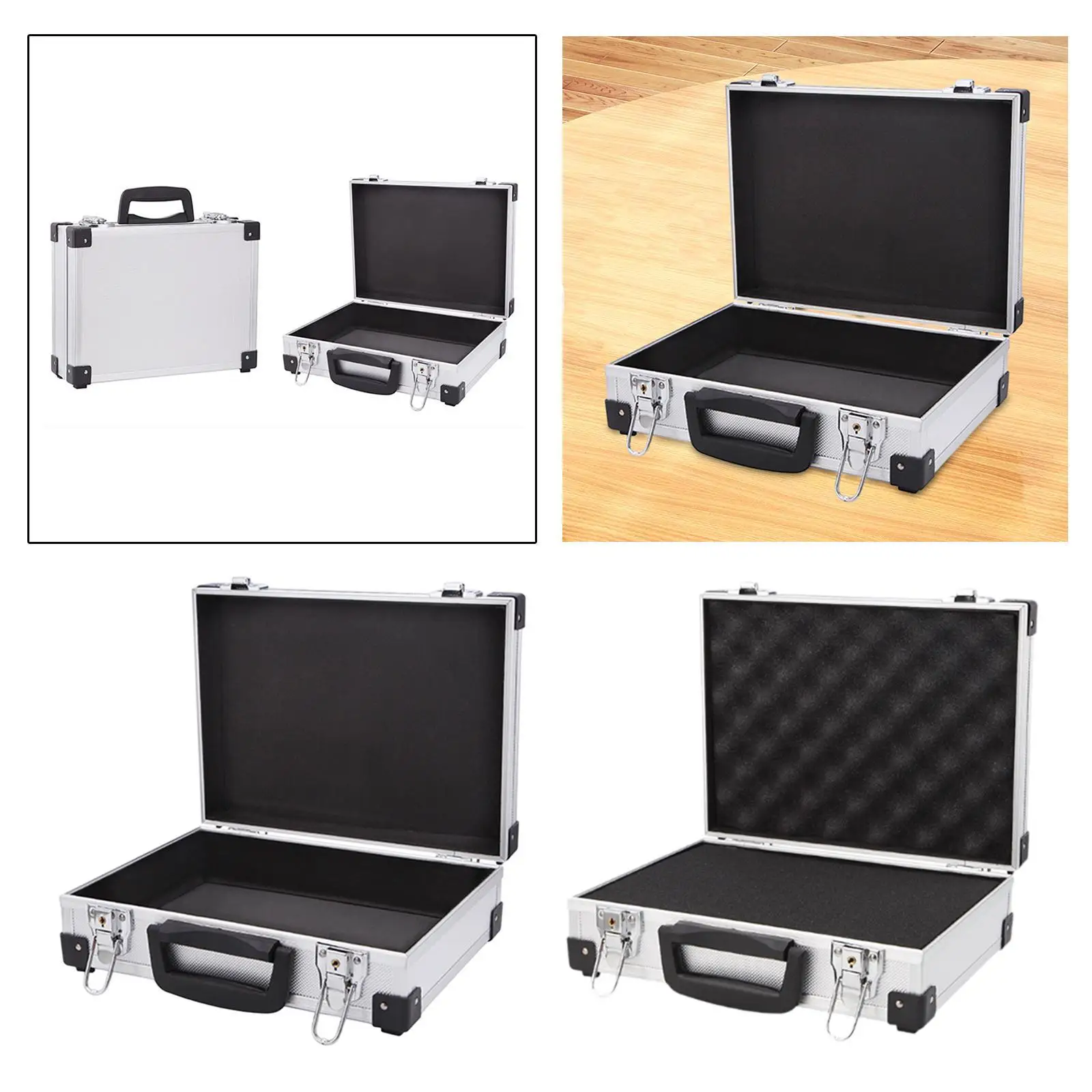 Aluminum Alloy Toolbox Lockable Carrying Case for Travel Outdoor Camera Gear