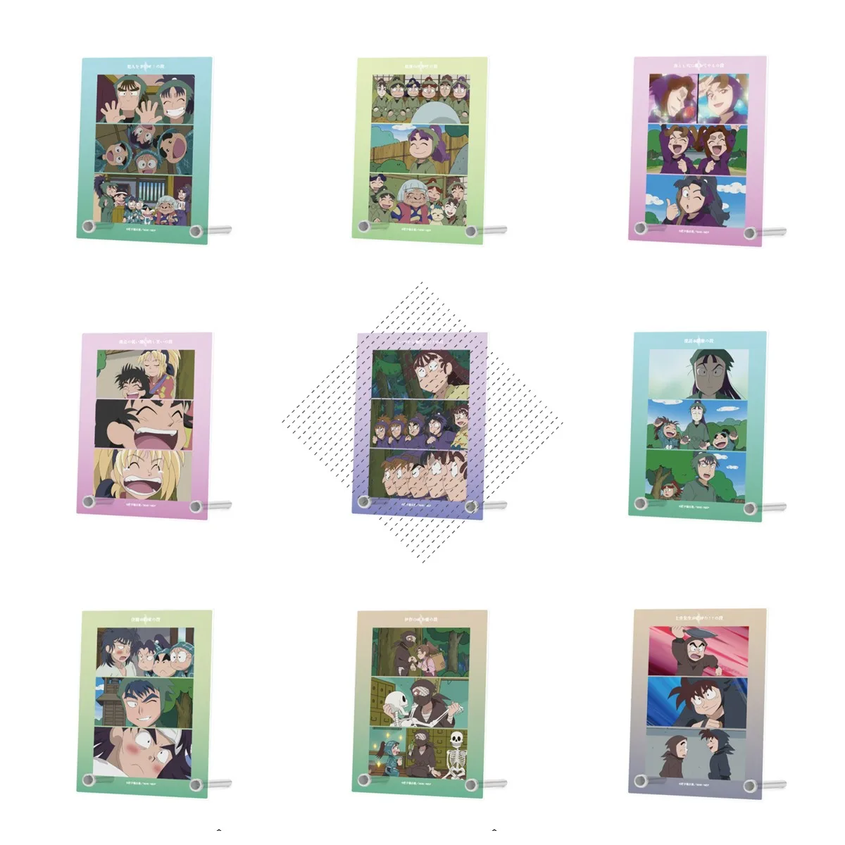 

Anime Ayabe Kihachiro Inadera Rantaro Fukutomi Shinbei Settsu no Kirimaru Acrylic Stand Doll Figure Model Cosplay Toy for Gift
