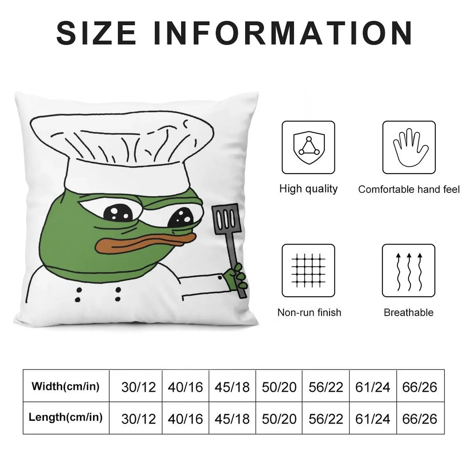 Peepo chef Throw Pillow Cushion Cover Decorative pillowcase luxury home accessories autumn pillowcase pillow