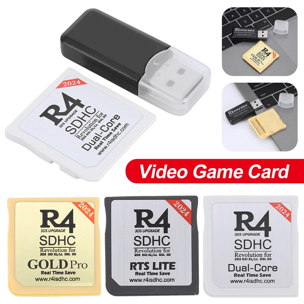 2024 New For R4I SDHC Video Game Card Gold Card White Card Silver Card Flashcard Use FAT16/FAT32 NDS Game Card for Nintendo