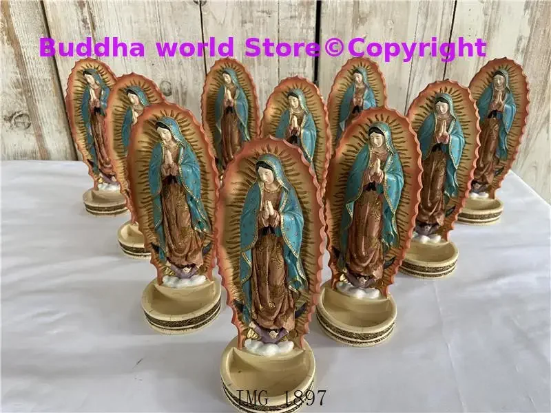 20CM # Christianity Catholicism family effective blessing Our Lady of Guadalupe Virgin Mary Resin God statue icon saint Ornament - Image 3