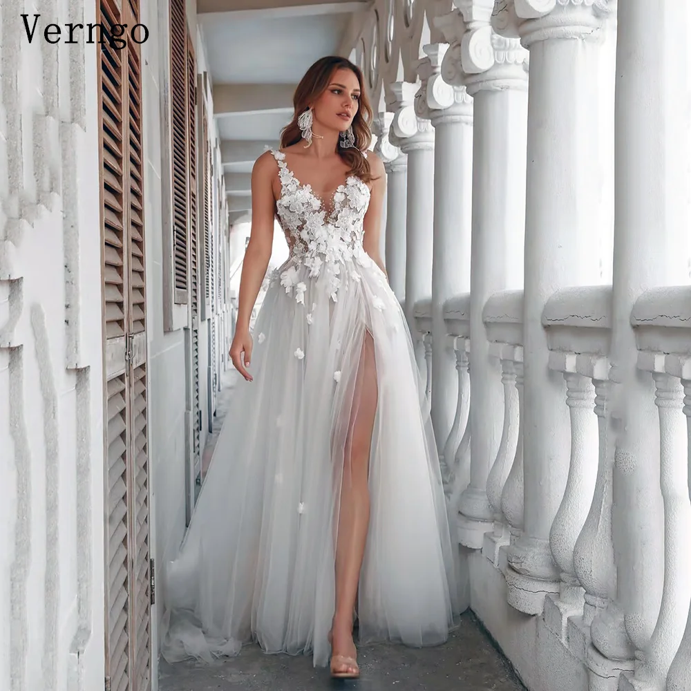 

Verngo lvory Glitter Wedding Dresses Off The Shoulder Ankle A Line Bridal Gowns Classy Simple Bride Dresses Customized