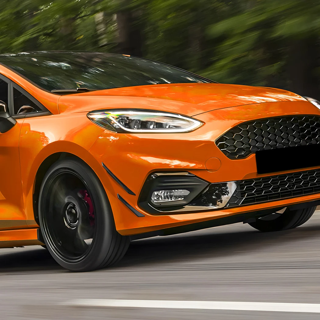 For Ford Fiesta MK8 ST Line 2017 2018 2019 2020 Front Bumper Spoiler Fog Lamp Cover Air Knife Splitter BodyKit view 4