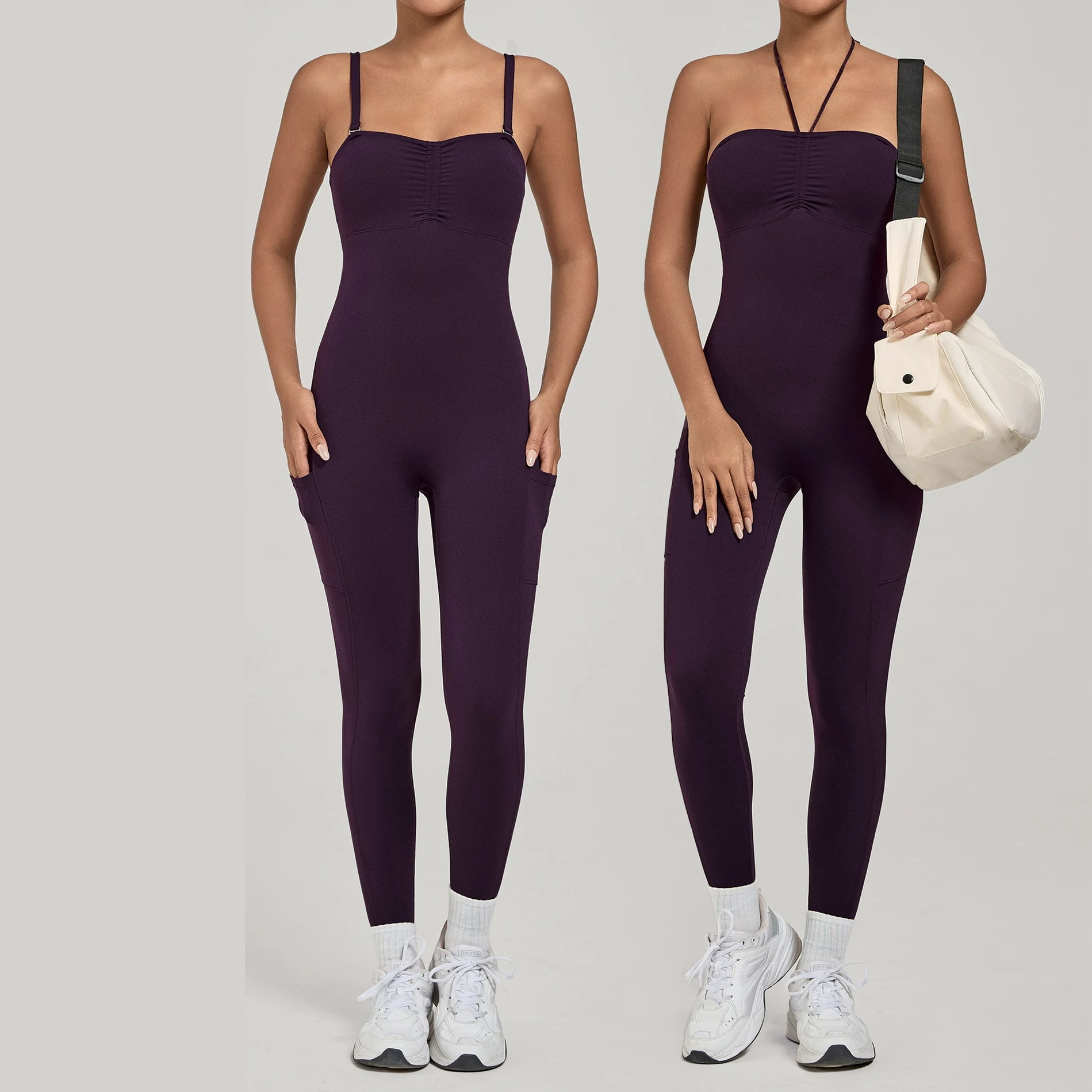 

Набор для йоги Ningyu, несколько стилей, женские комбинезоны с боковыми карманами для йоги, тренажерный зал, тренировочная одежда с эффектом пуш-ап, боди для фитнеса, спортивная одежда