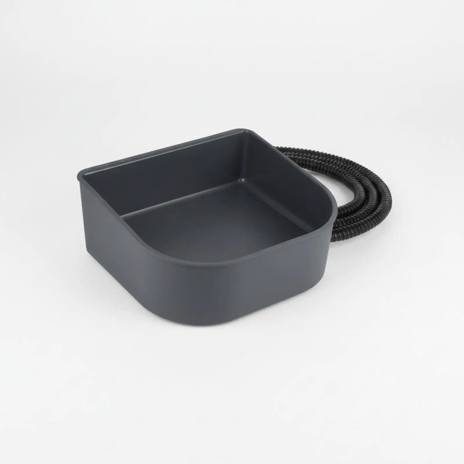 Anti-freeze Heated Pet Water Bowl Gray Industrial Hanging Dispenser for Dog Cat Bird Rabbit Cage Outdoor Patio