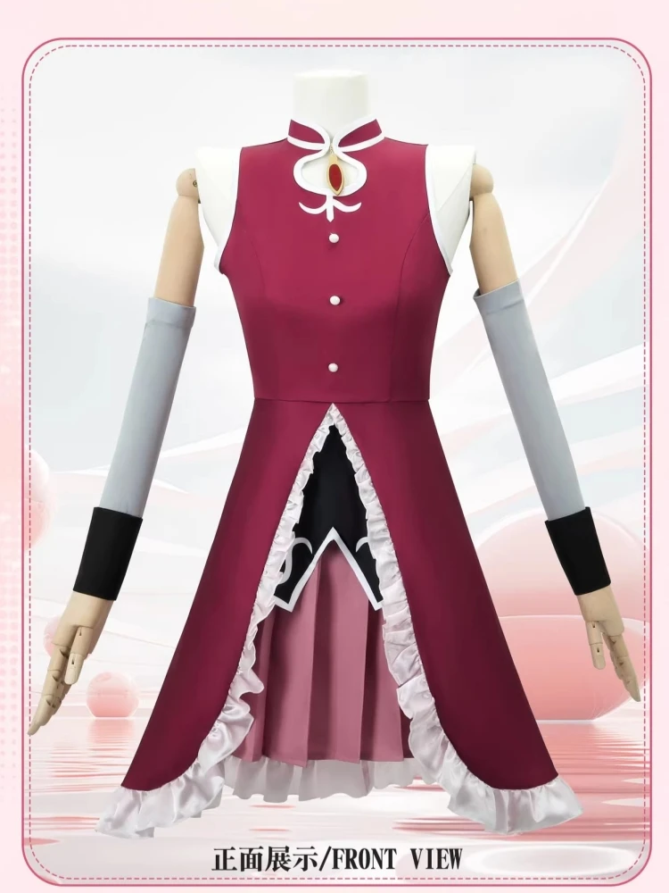 

Fahsion Anime Puella Magi Madoka Magica Sakura Kyouko Cosplay Costume Women Elegant Dress Role Play Clothing Party Suit Stock