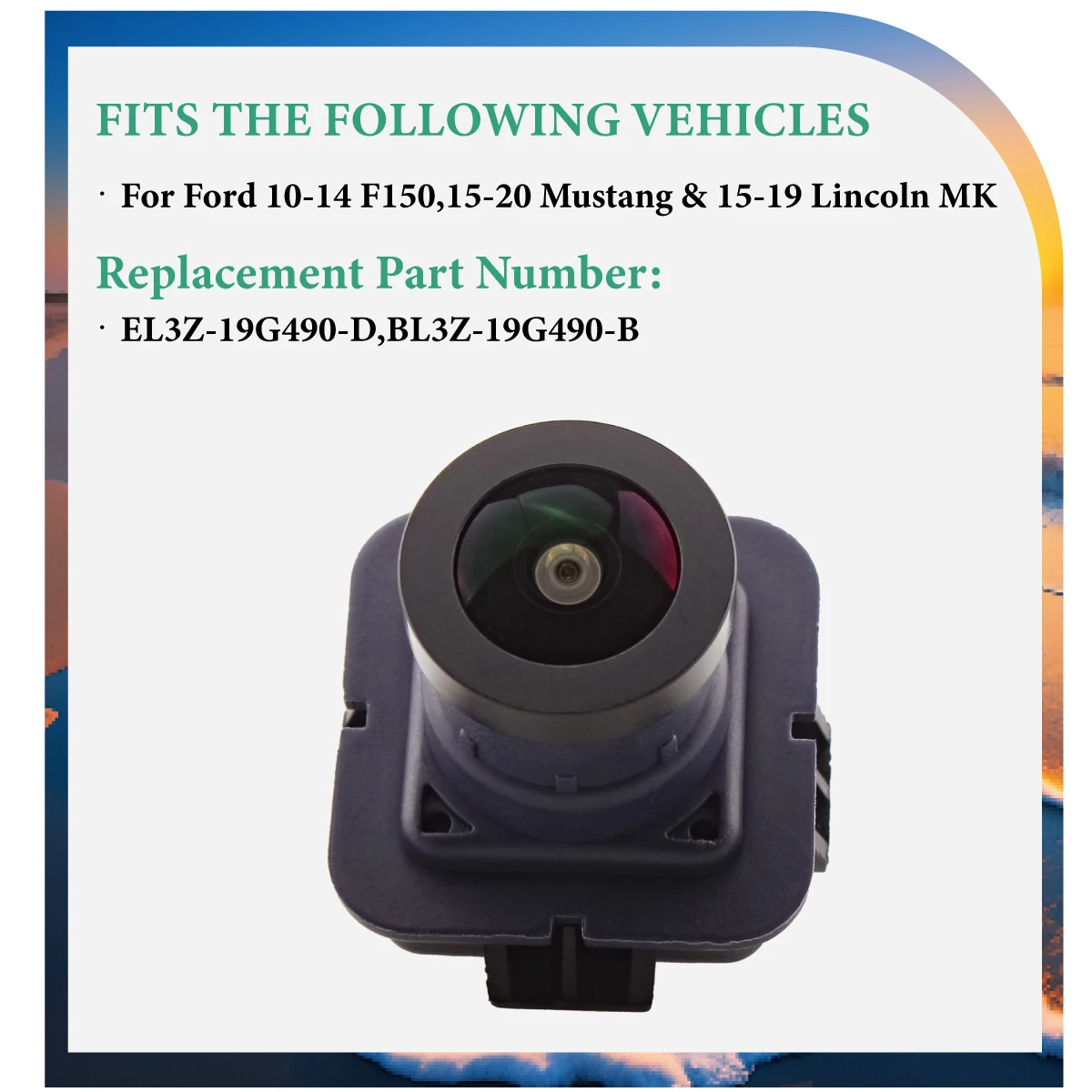 OEM Rear-view Cameras for Ford F150 2010-2014,Ford Mustang 2015-2020 and Lincoln MKC 2015-2019 (EL3Z-19G490-D, BL3Z-19G490-B)