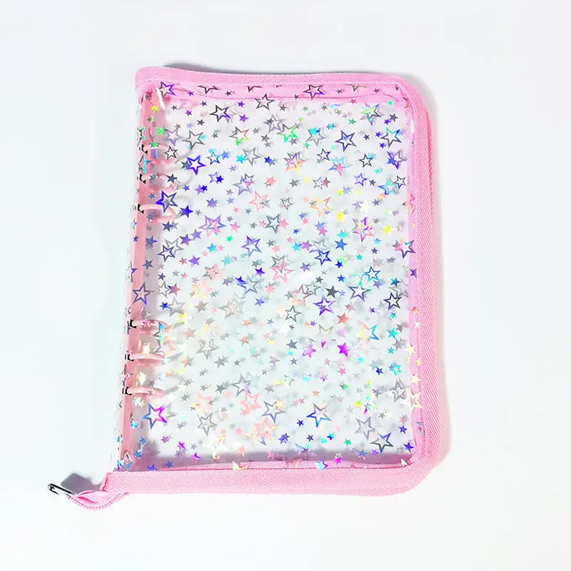 A5 Ster Rits Bindmiddel Fotokaarten Meisje Ins DIY Journal Dagboek Transparant Kpop Idol Kaart Fotoalbum Verzamel Boek Briefpapier