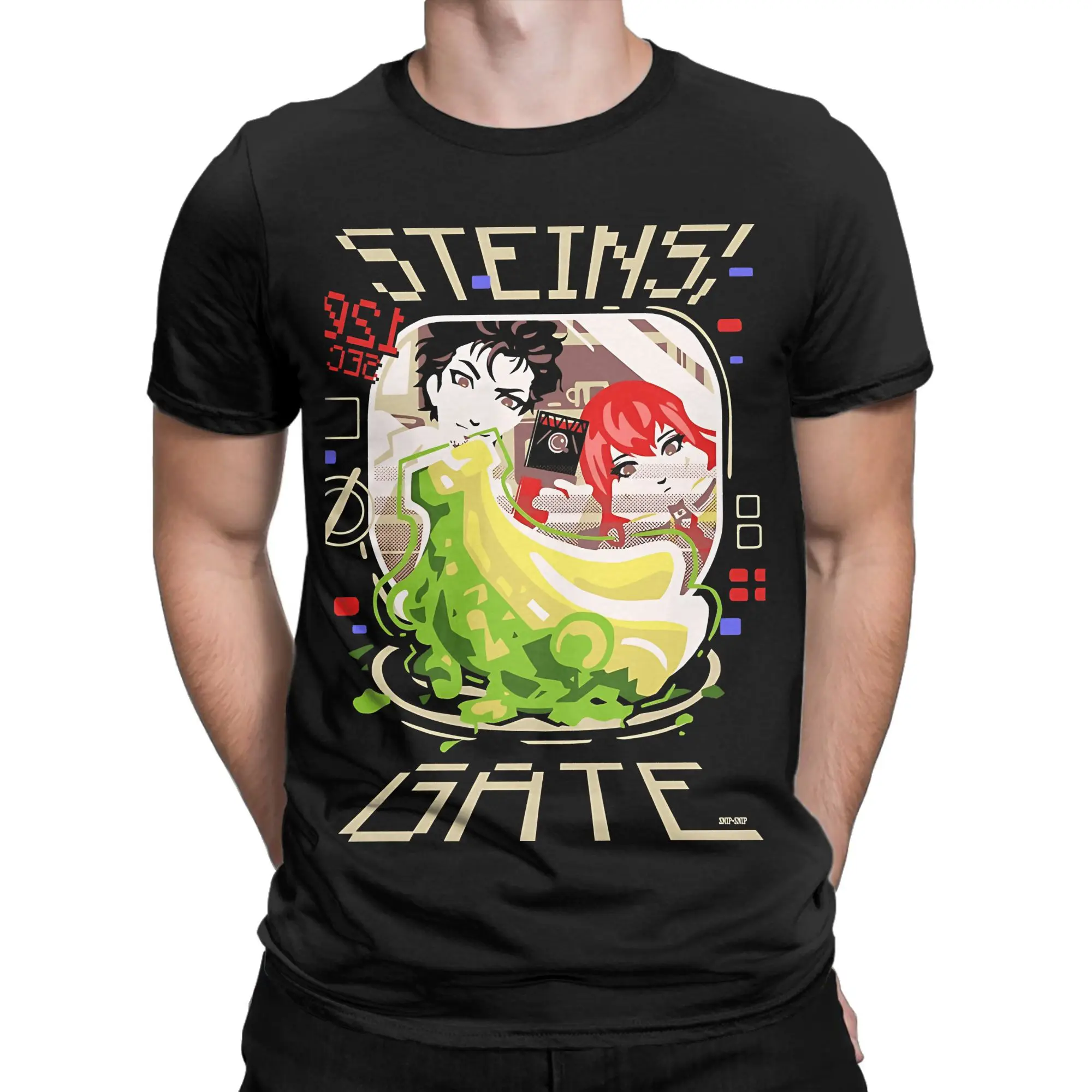 Game Steins Gate T Shirt Summer Mad Scientist Harajuku T Shirts Men Cotton Comfortable Top Tees Short-Sleeved Tshirt
