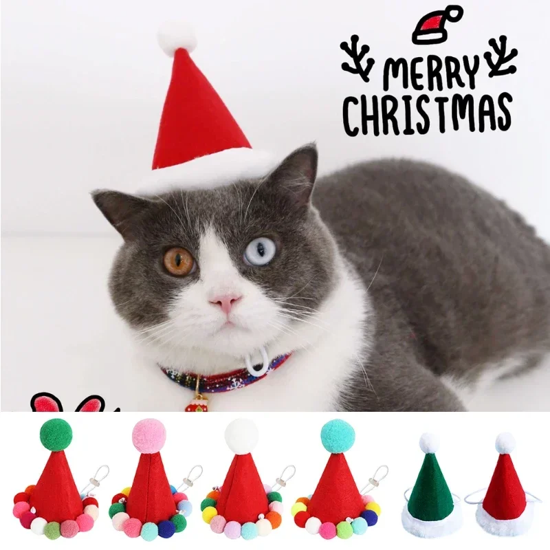 Pet Cat Dog Christmas Hat Santa Claus  Puppy Dog Accessories Dog Costume New Year Party Supplies