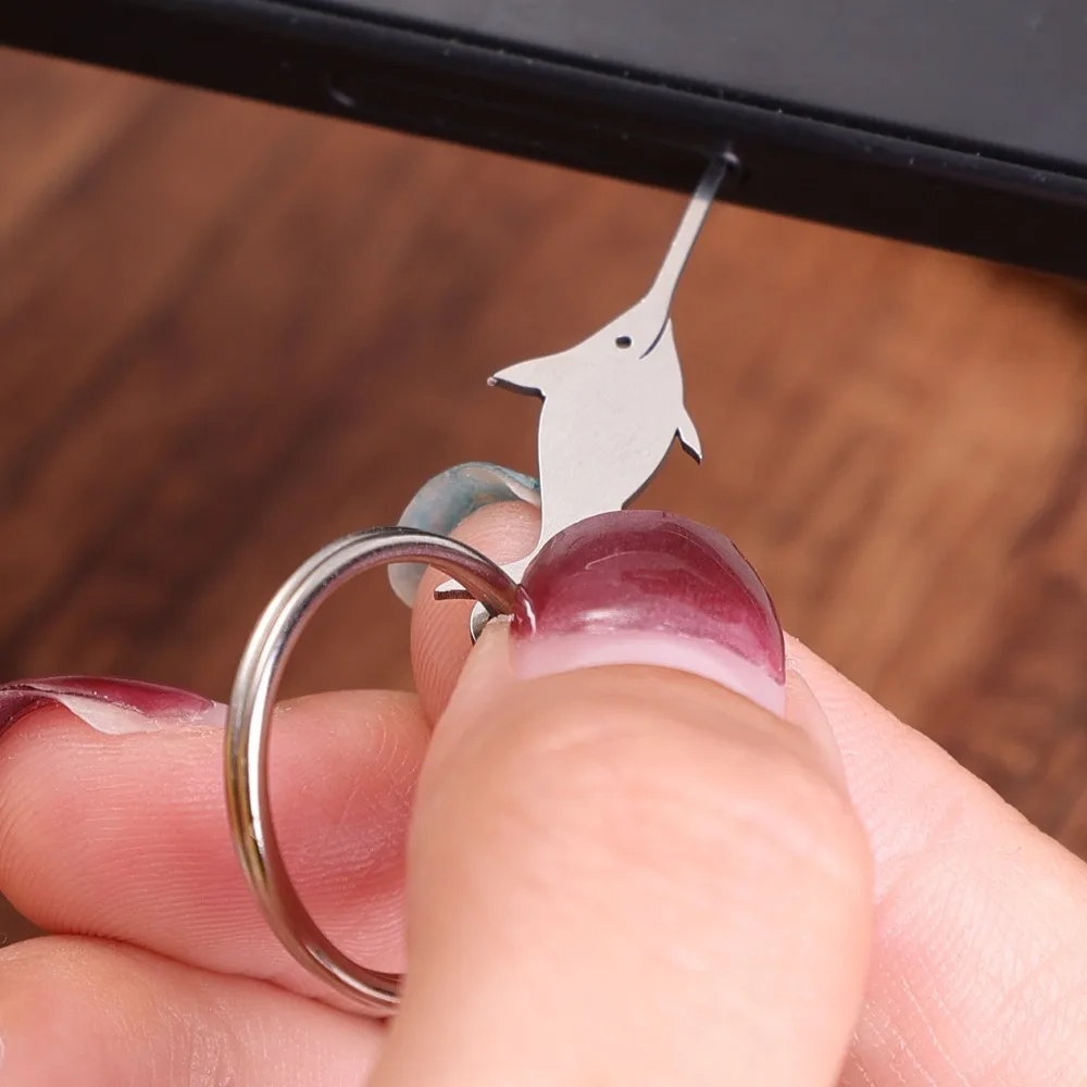 1/10 Pcs Stainless Steel Needle Universal Thimble Swordfish Shape for Smart Phone Sim Cards Tray Removal Eject Tool