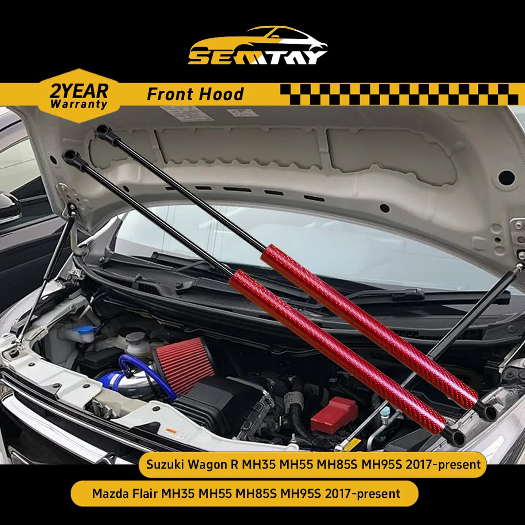 

Стойки капота SEMTAY для Flair MH35 MH55 MH85S MH95S/ Wagon R MH35 MH55 MH85S MH95S 2017-настоящие амортизаторы для подъема капота