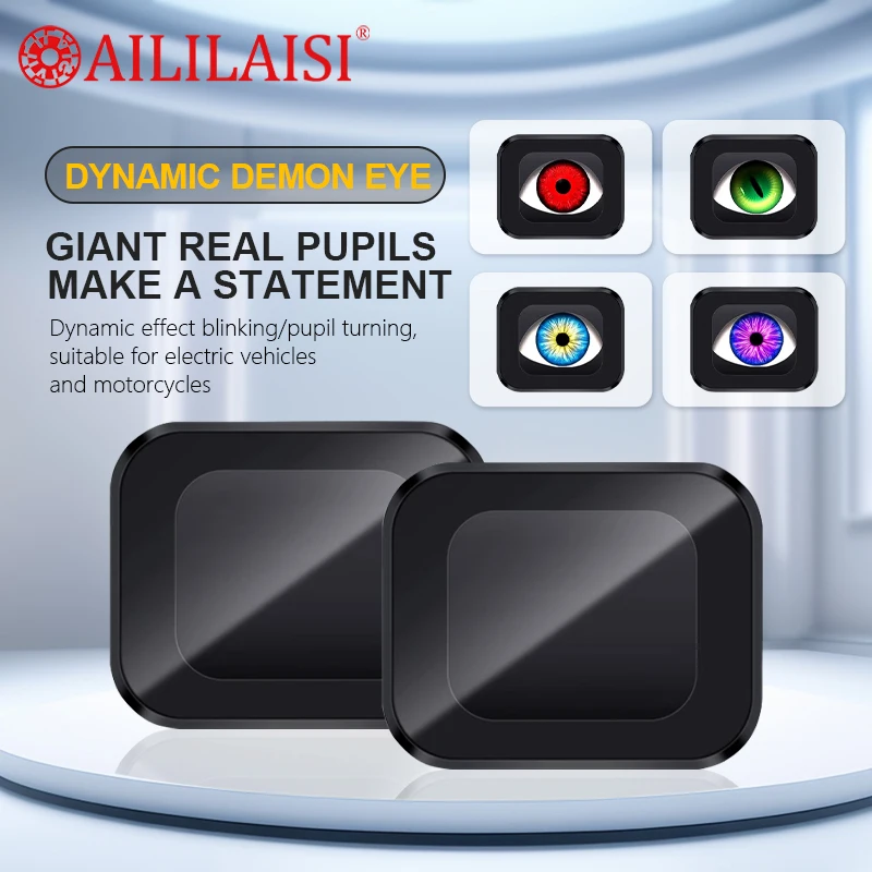 Electric Motorcycle Modified Eagle Eye Devil Eye Light Dynamic LED Sharingan Eye Blinking Light Decorative Lens Light Remote