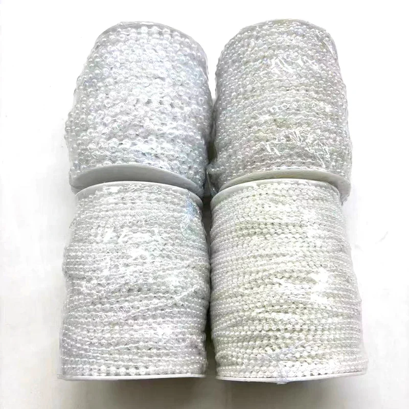 3/4/5/6mm Imitation Pearl Beads Line Chain Trim Pearls for Crafts DIY Wedding Decoration Jewelry Findings Accessories