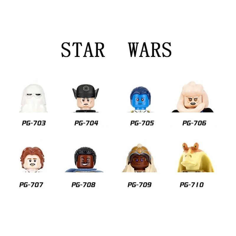 

PG8050 Building Blocks Han Solo Thrawn Lando Calrissian Jar Jar Binks Mini Robot Figure Toy Bricks Assembling Doll Present PG710