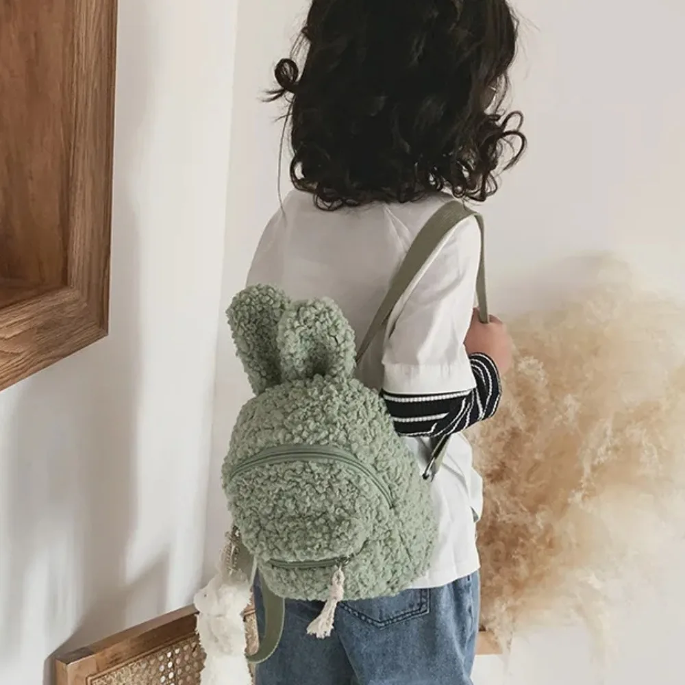 Kaninchen kleine Wollohren Kaninchen Tasche Plüsch Bär Lamm Kaninchen Plüsch Rucksack süße Mini Kinder Bär Plüsch Rucksack Geburtstagsgeschenke