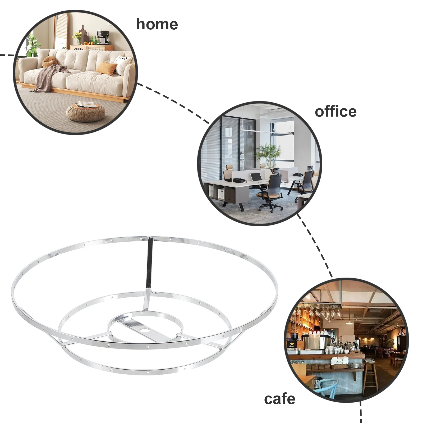 

DIY Lampshade Bracket Chandelier Accessories Metal Iron Frames 2 Layers Silver Diameter 25cm Height 6cm Lampshade Frames Wire