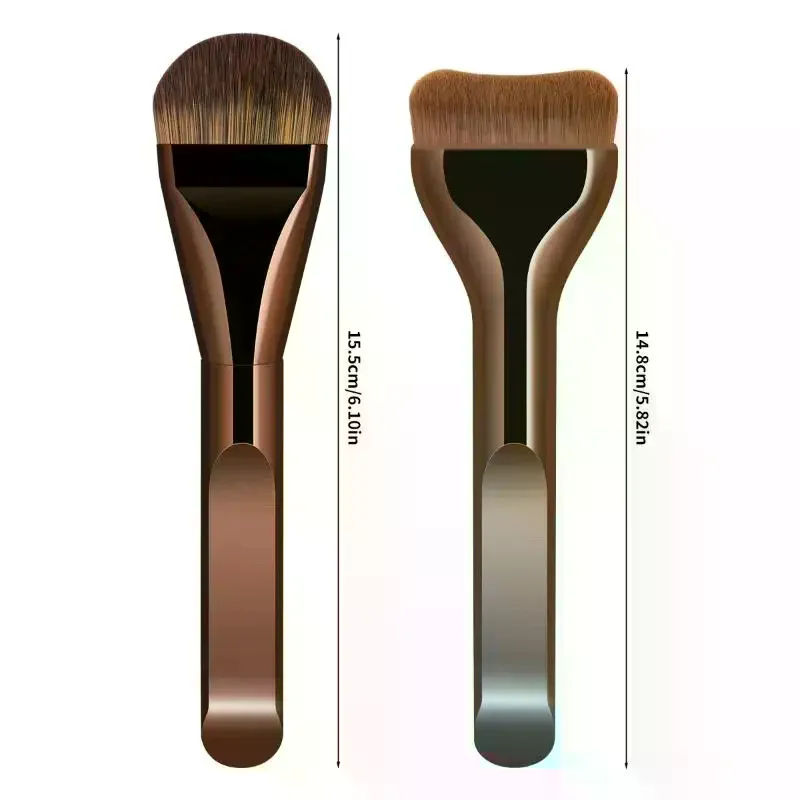 Juego de brochas de maquillaje para base, cepillo ultrafino para máscara superior para crema líquida, cosméticos, herramienta de belleza, regalo Premium, 1/2 Uds.