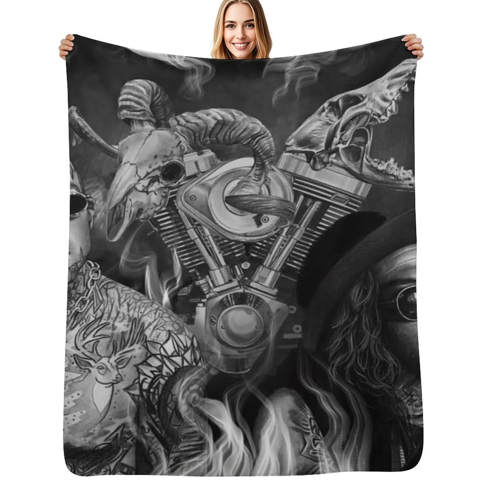 Yelawolf x Caskey Throw Blanket Single Tourist Kid'S blankets and throws manga Hairys Blankets