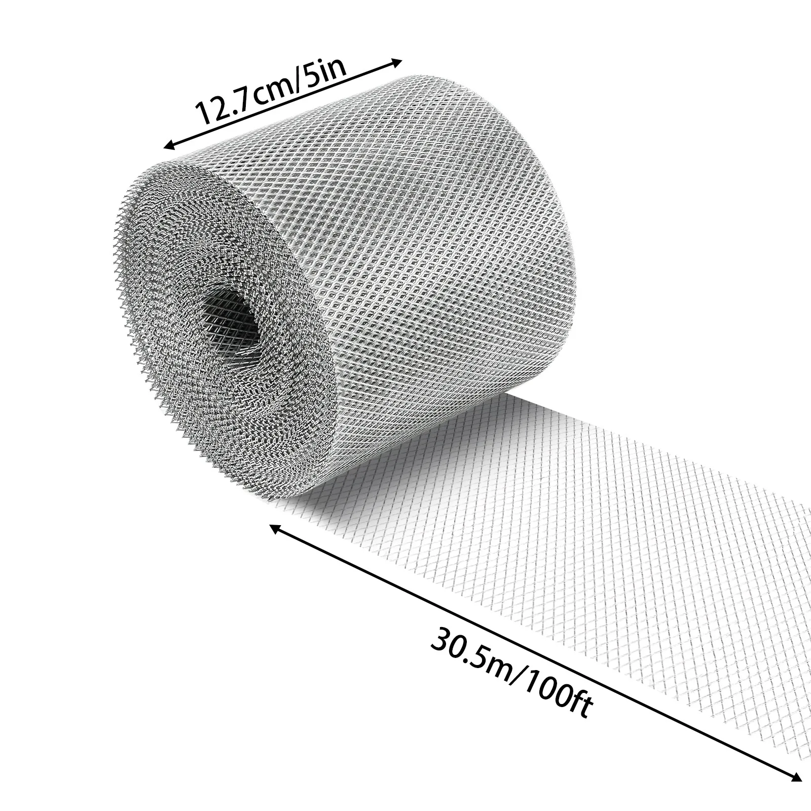واقي مزراب ألومنيوم فضي حديث مقاس 5 بوصة × 100 قدم لحماية فعالة من الأوراق