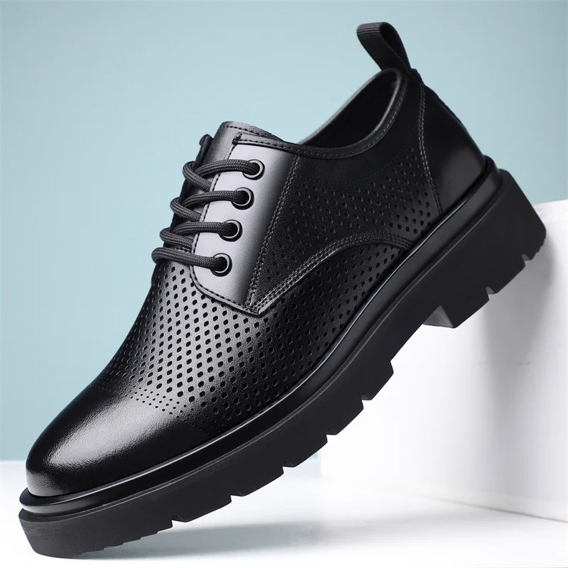

Men's summer hollow out business formal wear casual breathable comfortable dress shoes