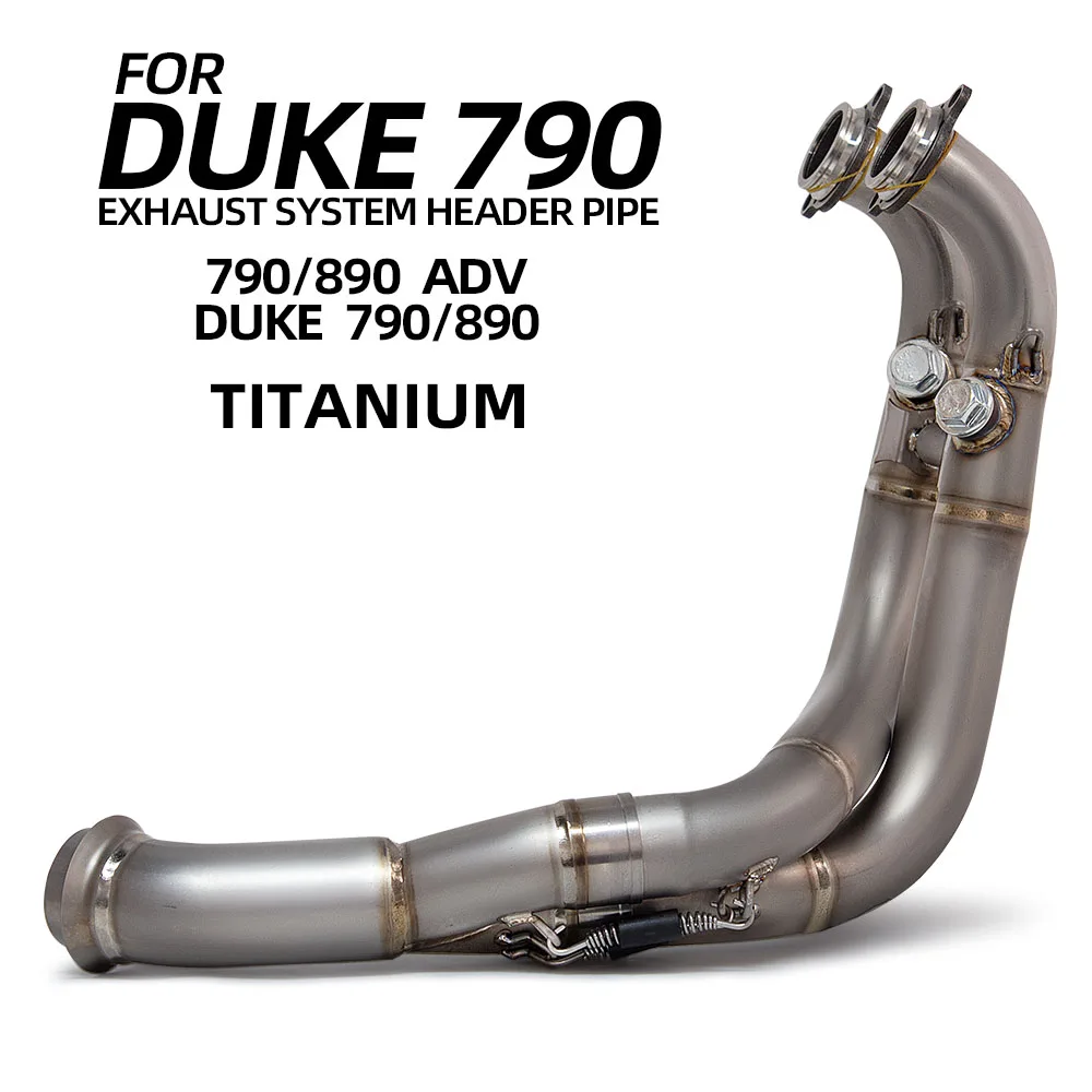 Motorcycle Exhaust Titanium Alloy Front Pipe 51mm Upgrade Kit Racing Line For DUKE 790 890 ADV DUKE790 DUKE890 790ADV 890ADV