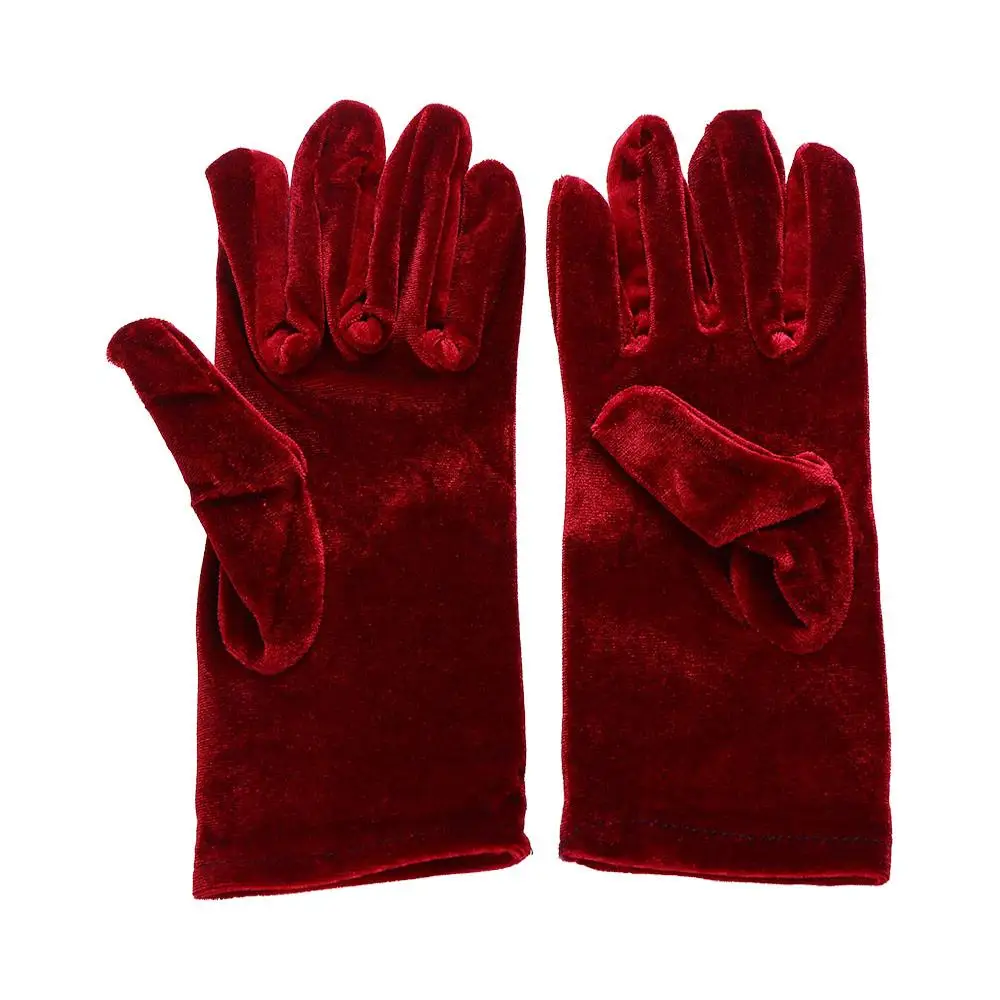 Outdoor Cycling Warm Autumn Winter Soft Elastic Full Finger Mittens Gold Velvet Gloves Driving Gloves