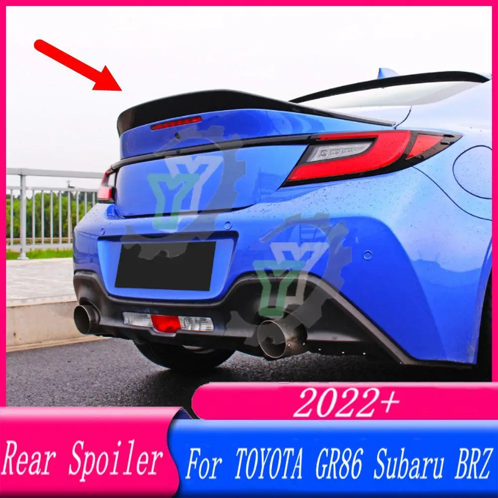 Glossy Black High Quality ABS Plastic Car Rear Trunk Spoiler Rear Wing Lip Trim For TOYOTA ZA86 GR86 Subaru BRZ 2022+