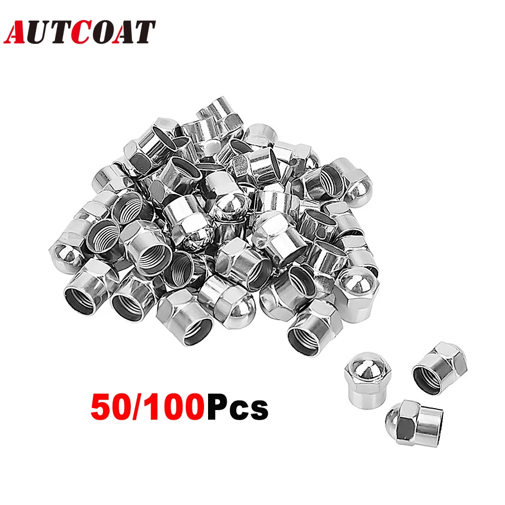 

50/100Pcs Tire Valve Cap, with O Rubber Ring, Plastic Dust Proof Covers Universal fit for Cars, Bicycle, Trucks, Motorcycles