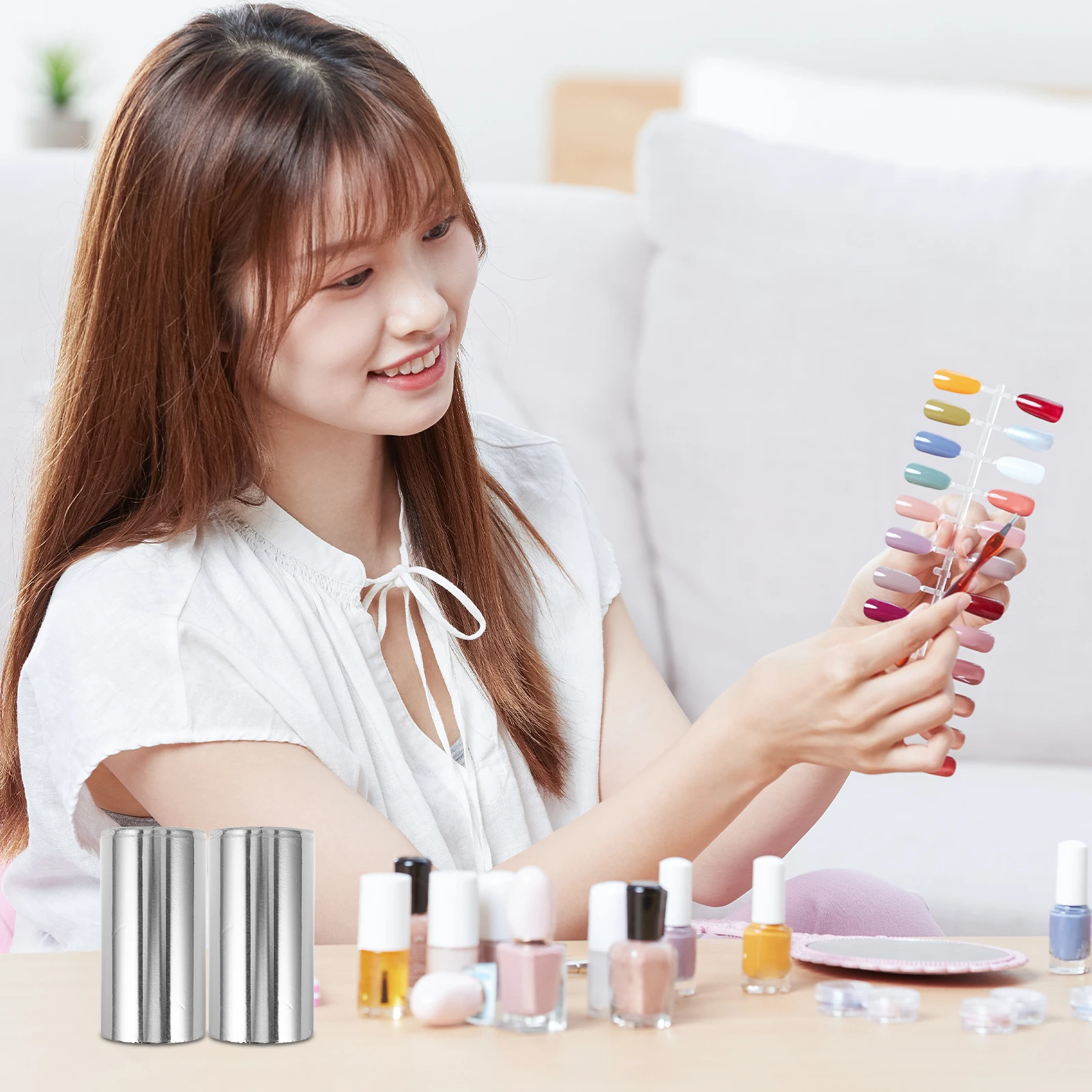 2 Rolls Manicure and Nail Removal Tools Foil Wraps Polish Gel Remover for Nails Finger Tin Soak off