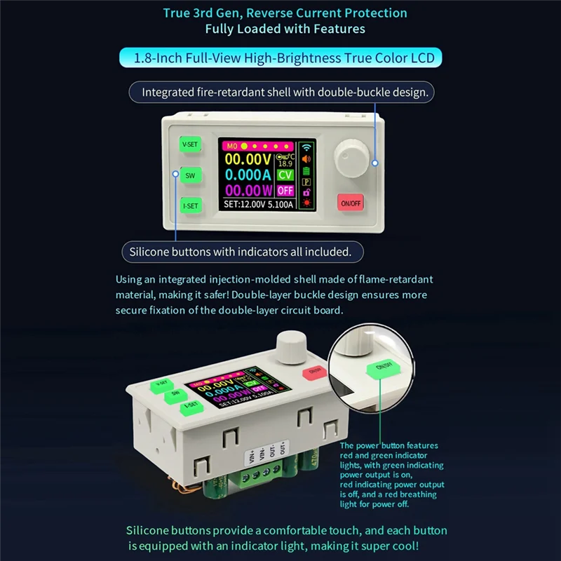 【NEU】SK60S CNC-fertigtes, einstellbares DC-geregeltes Netzteil, Konstantspannung, Konstantstrom, 5 A, 60 W Abwärtsmodul