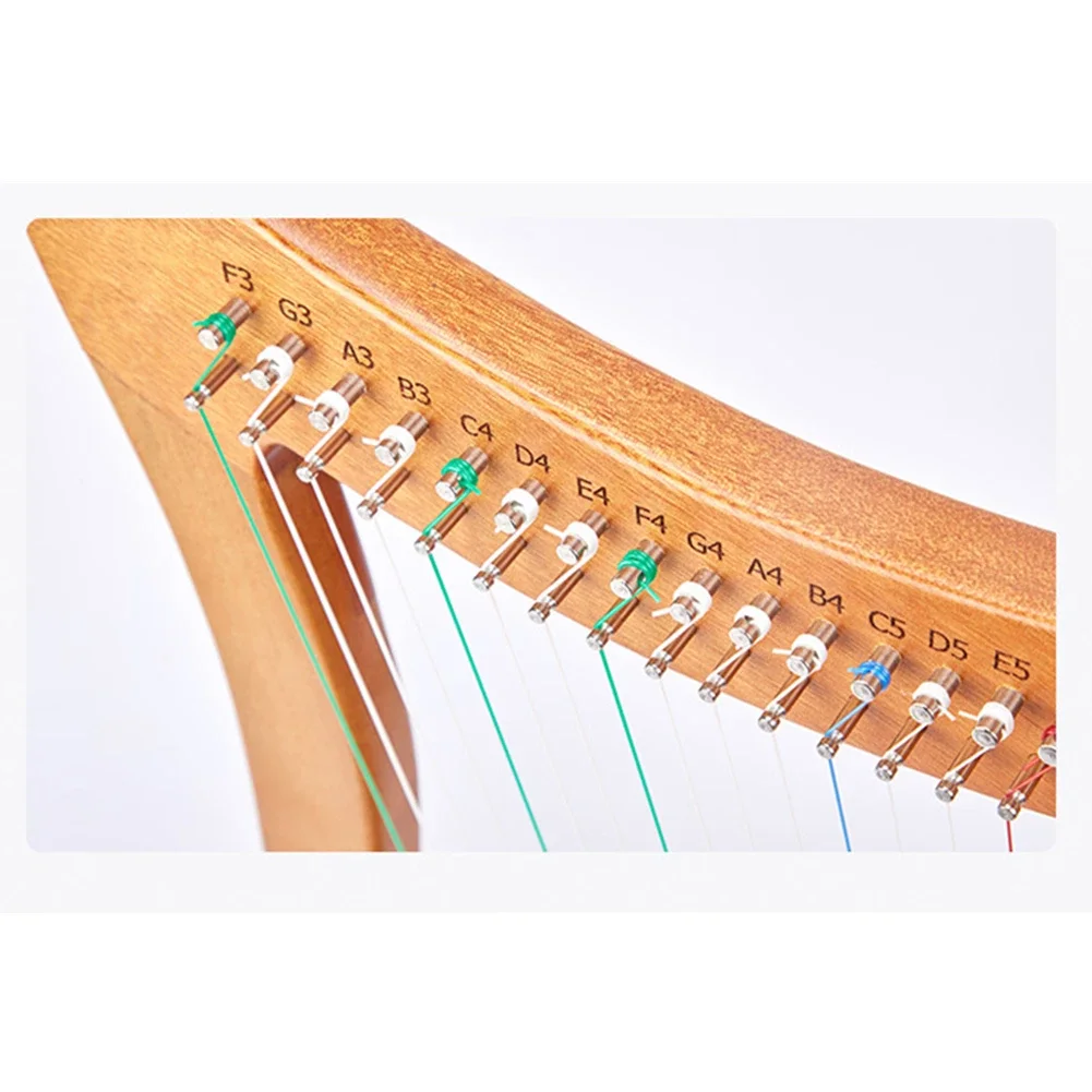 1 Set Lyre Strings With Unique Shiny Color 15/16/19/21/24Strings Smooth Edge Small Wear Music Instruments Accessories