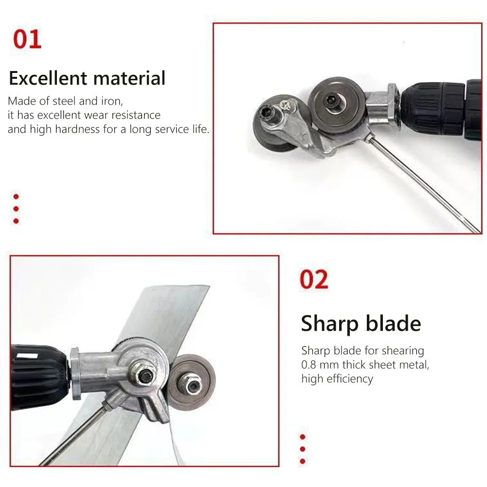 Electric Drill Plate Cutter Metal Nibbler Drill Attachment Electric Drill Shears for Metal Cutting Scissors Power Tools